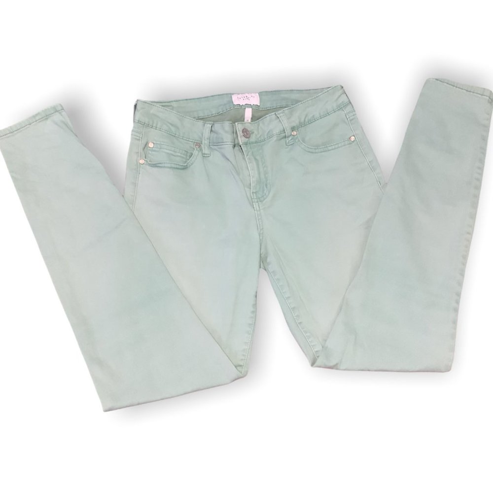 Women's Sea Green Celerity Pink Skinny Jeans size 7